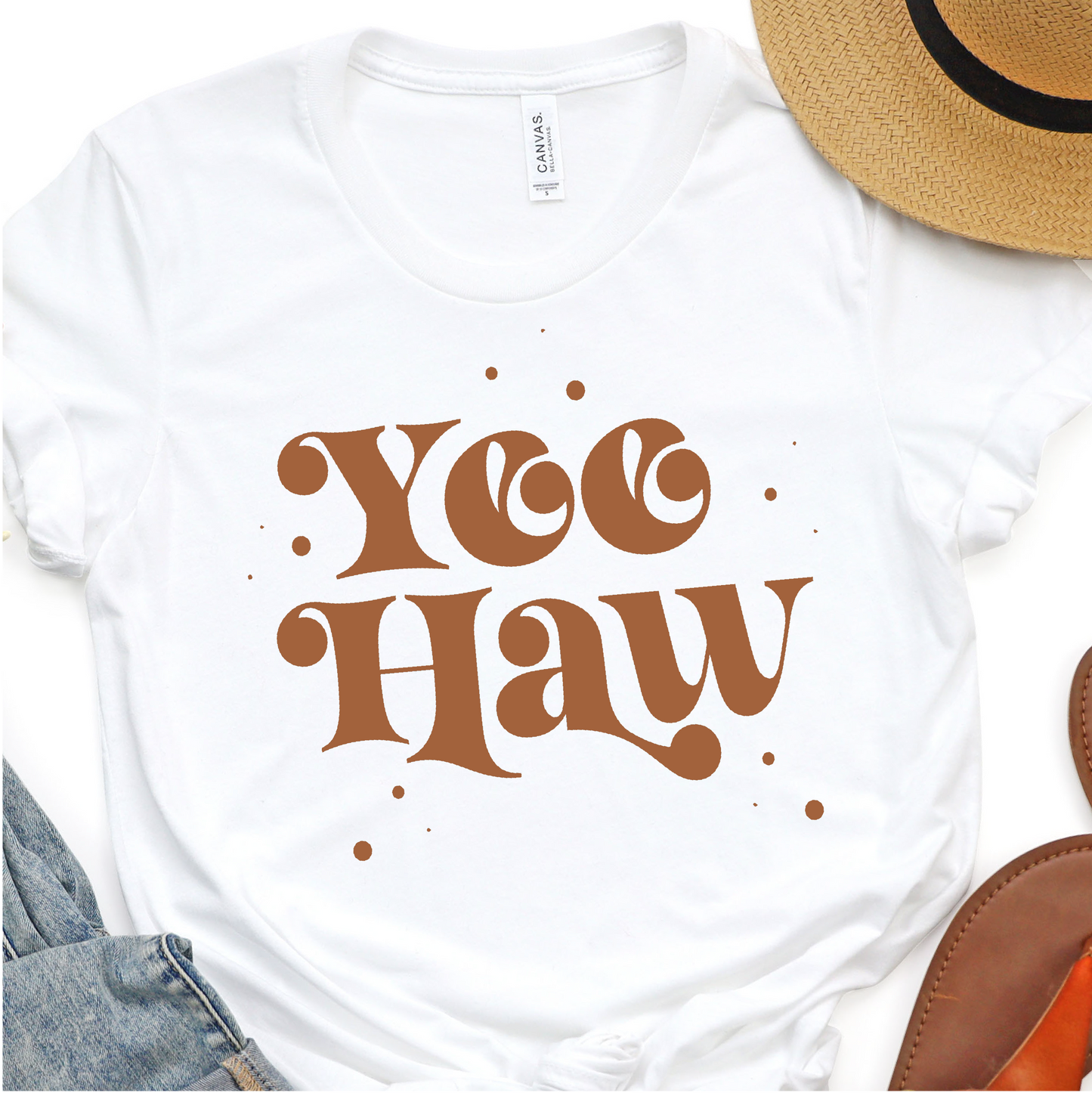 Yeee Haw - Brown Print - Nashville T-Shirt