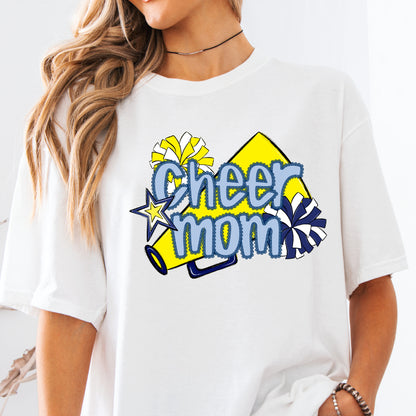 Cheer Mom Shirt | Preppy Cheer Mom Comfort Colors | Coquette Shirt | Cheer Mom Gift | School Spirit Shirt | Custom Cheer Shirt (Copy)