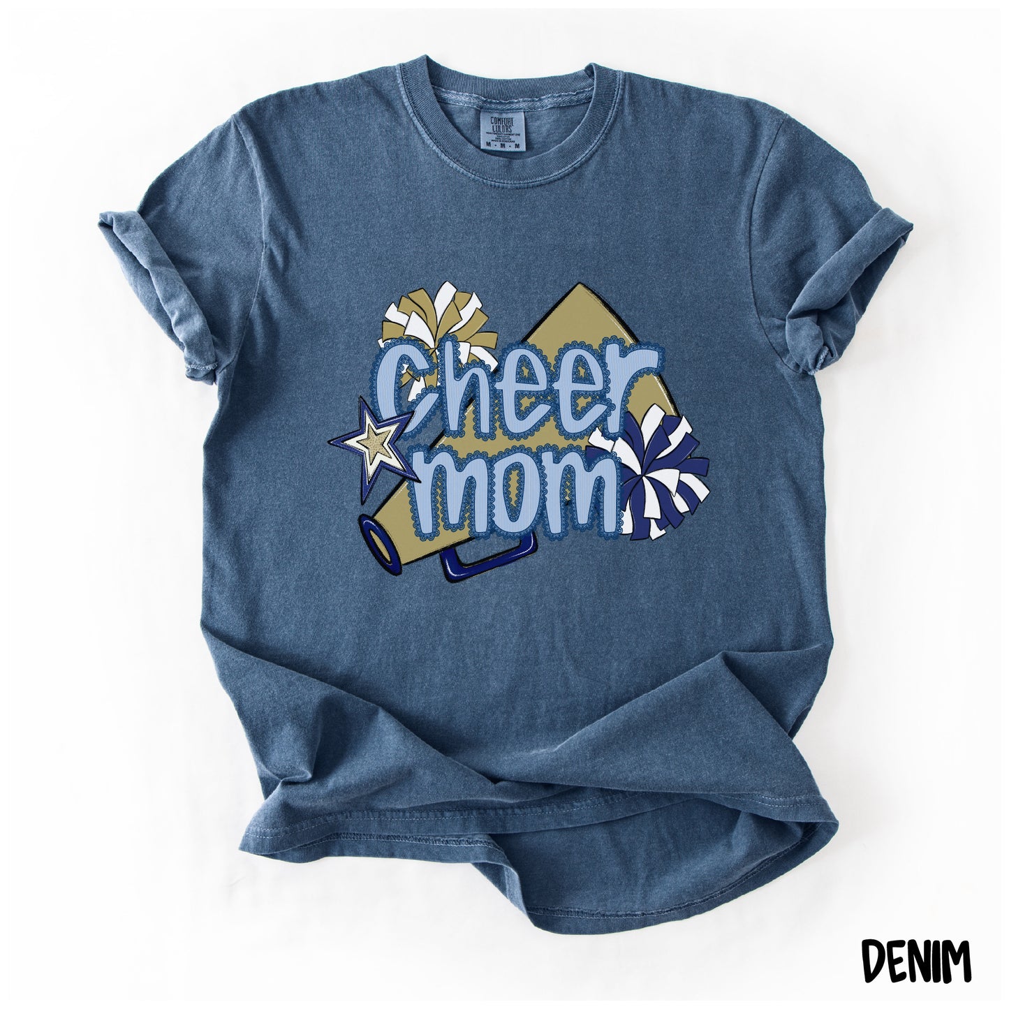 Cheer Mom Shirt | Preppy Cheer Mom Comfort Colors | Coquette Shirt | Cheer Mom Gift | School Spirit Shirt | Custom Cheer Shirt