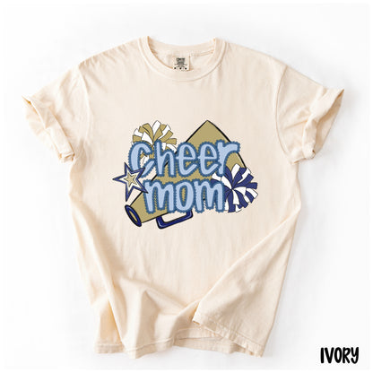Cheer Mom Shirt | Preppy Cheer Mom Comfort Colors | Coquette Shirt | Cheer Mom Gift | School Spirit Shirt | Custom Cheer Shirt