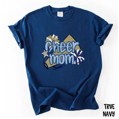 Cheer Mom Shirt | Preppy Cheer Mom Comfort Colors | Coquette Shirt | Cheer Mom Gift | School Spirit Shirt | Custom Cheer Shirt