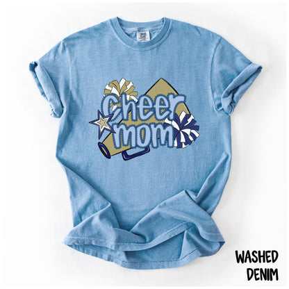Cheer Mom Shirt | Preppy Cheer Mom Comfort Colors | Coquette Shirt | Cheer Mom Gift | School Spirit Shirt | Custom Cheer Shirt