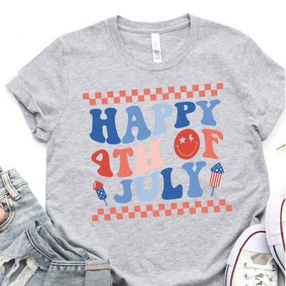 Happy 4th of July - Fireworks - 4th of July Graphic Tshirt -  Independence Day Shirt