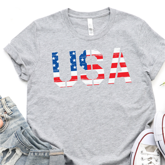 American Flag USA - 4th of July Graphic Tshirt -  Independence Day Shirt