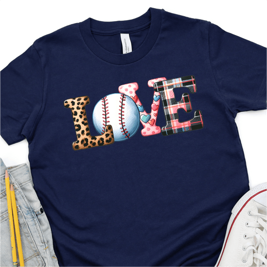 Baseball LOVE - Baseball DTF Transfer - Nashville Design House