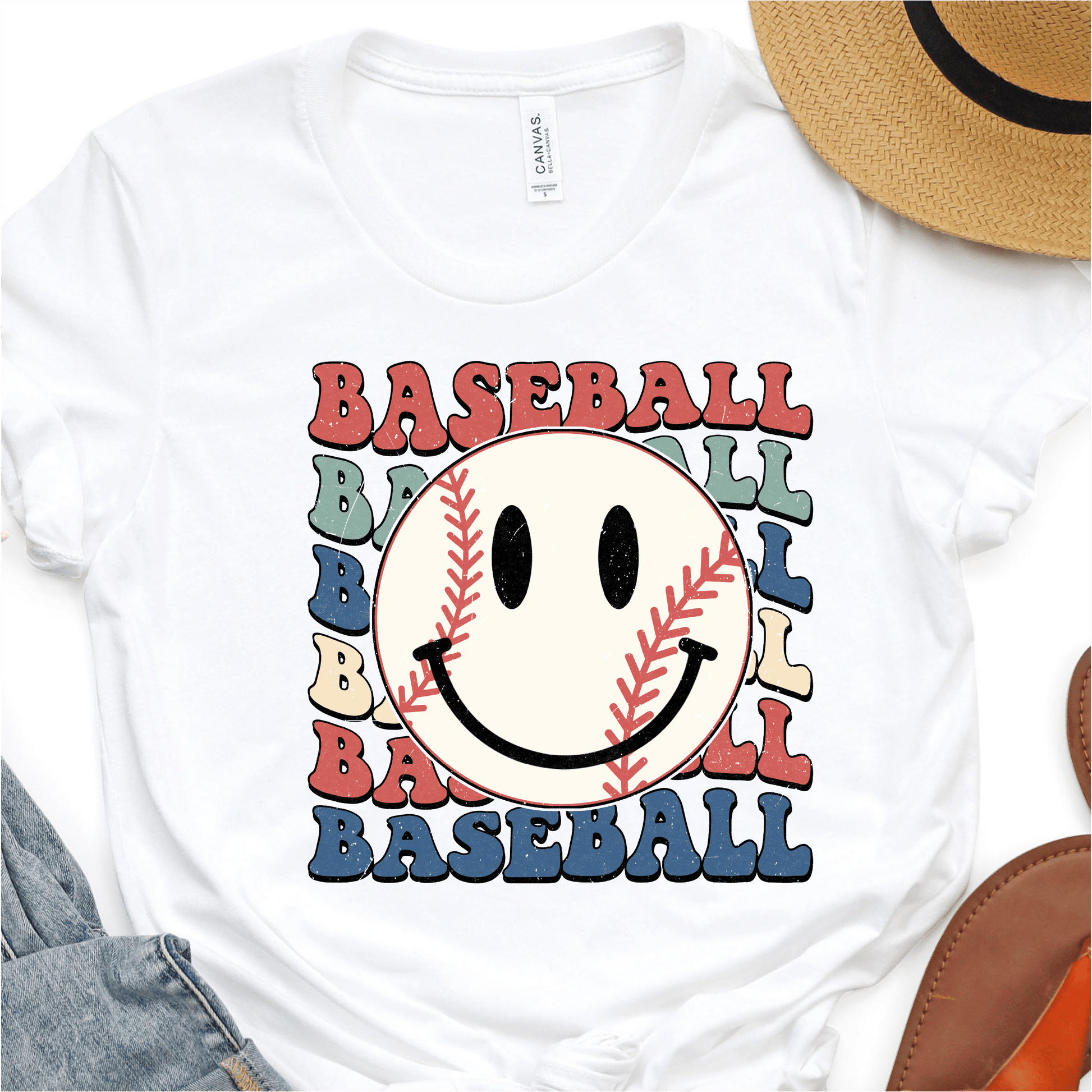 Stacked Retro Baseball - Baseball DTF Transfer - Nashville Design House