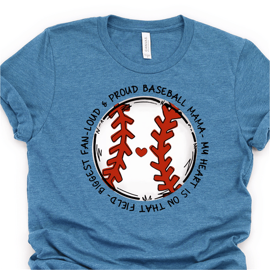 Loud & Prod Baseball Mama - Baseball DTF Transfer - Nashville Design House