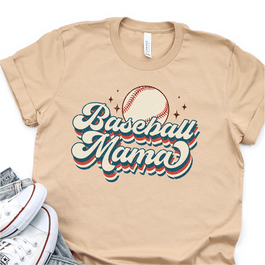 Retro Baseball Mama - Baseball DTF Transfer - Nashville Design House