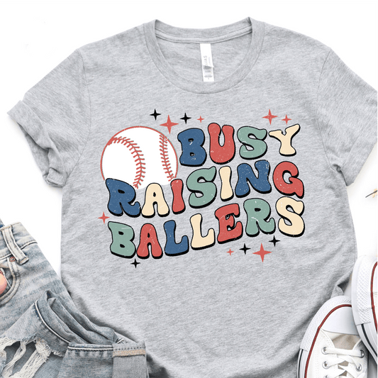 Busy Raising Ballers - Baseball DTF Transfer - Nashville Design House