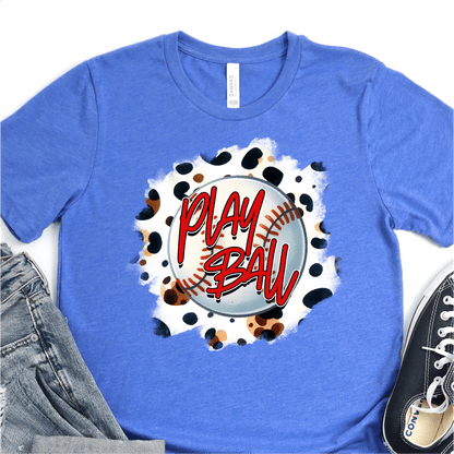 Leopard Play Ball - Baseball DTF Transfer - Nashville Design House