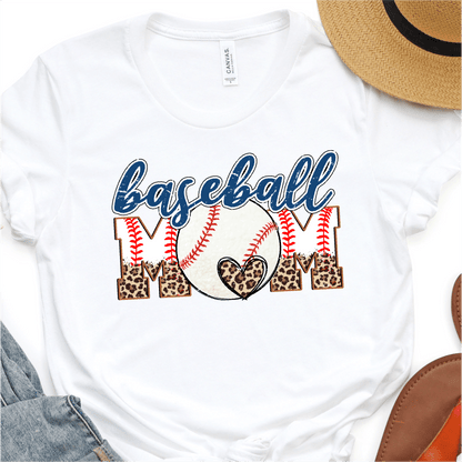 Leopard Baseball Mom - Baseball DTF Transfer - Nashville Design House