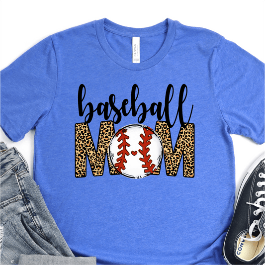 Leopard Baseball Mom - Baseball DTF Transfer - Nashville Design House