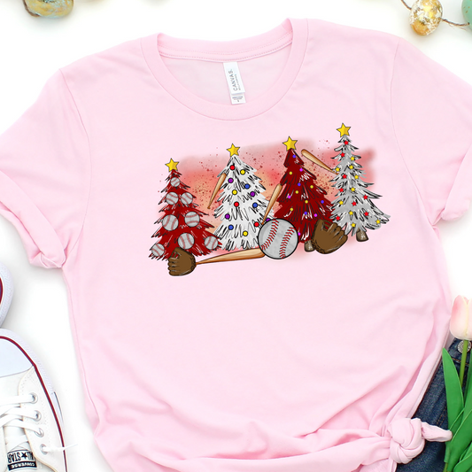 Baseball Christmas Trees -  Baseball Graphic Tshirt