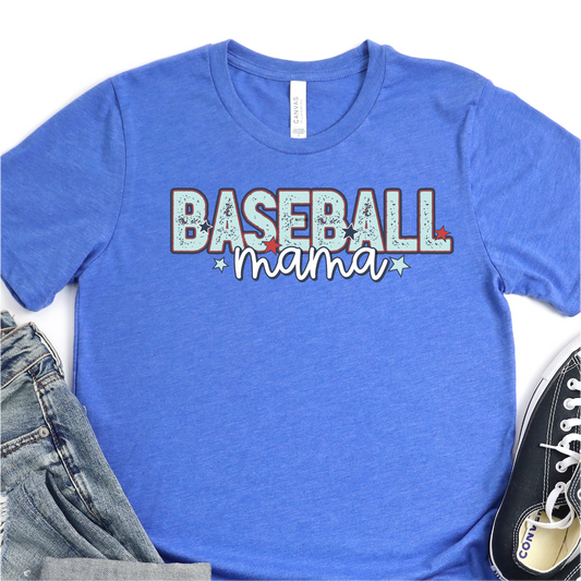 Baseball Mama - Baseball Graphic Tshirt