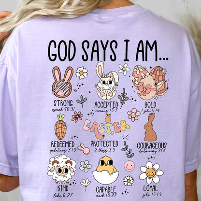 God Says I am Easter DTF T-Shirt Transfer - Nashville Design House