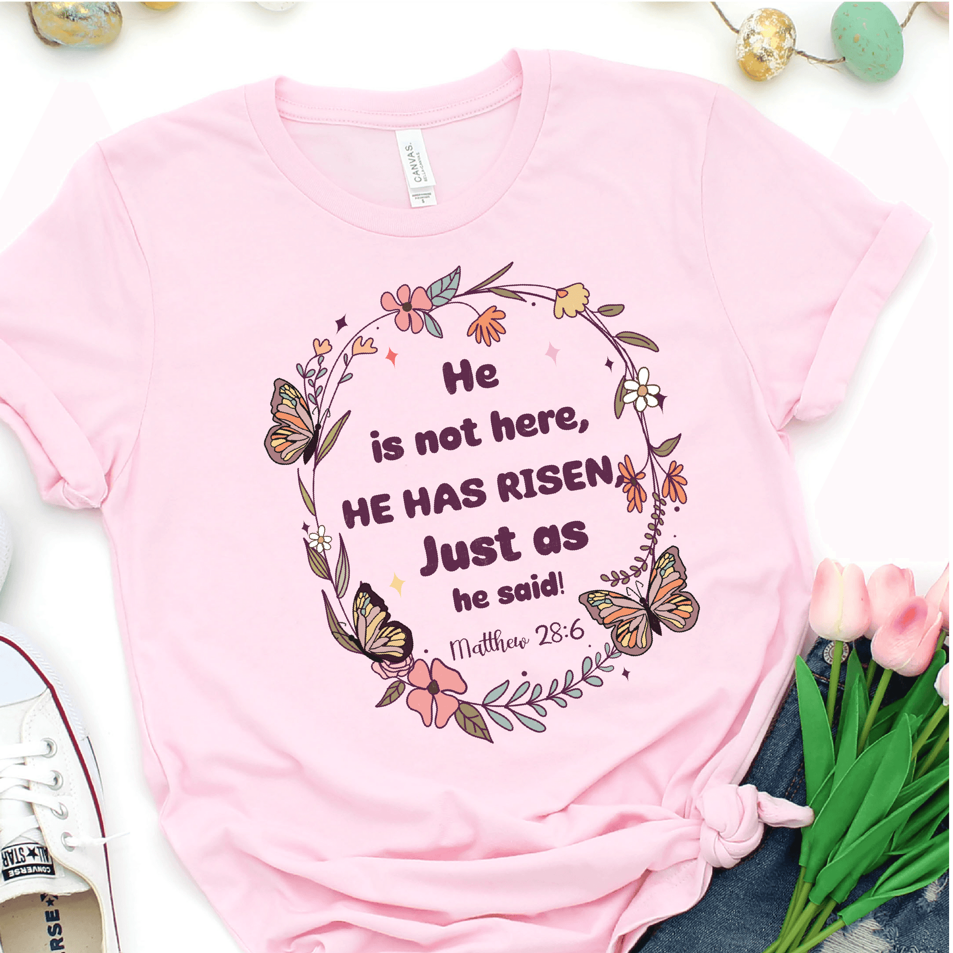 He Is Not Here, He As Risen Just as He Said - Easter DTF Transfer - Nashville Design House