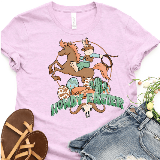 Howdy Easter, Cowboy Bunny - Easter DTF Transfer - Nashville Design House