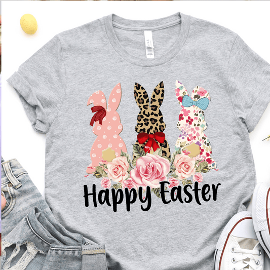 Pretty Bunnies, Happy Easter - Easter DTF Transfer - Nashville Design House