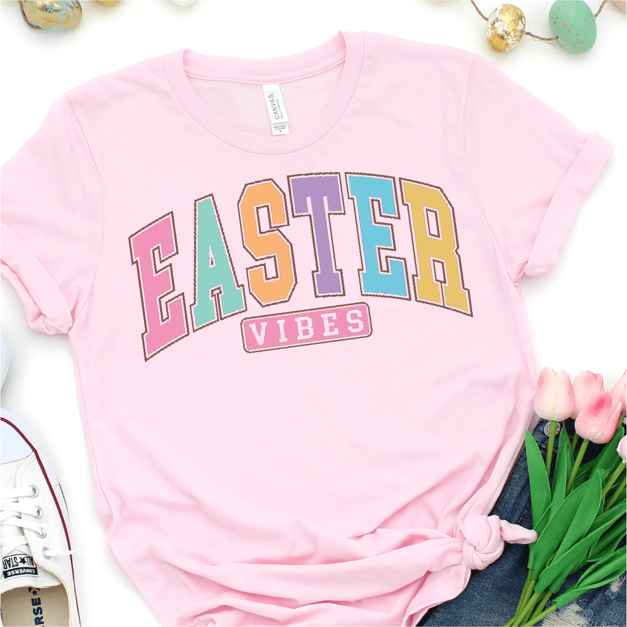 Pastel Easter Vibes - Easter DTF Transfer - Nashville Design House