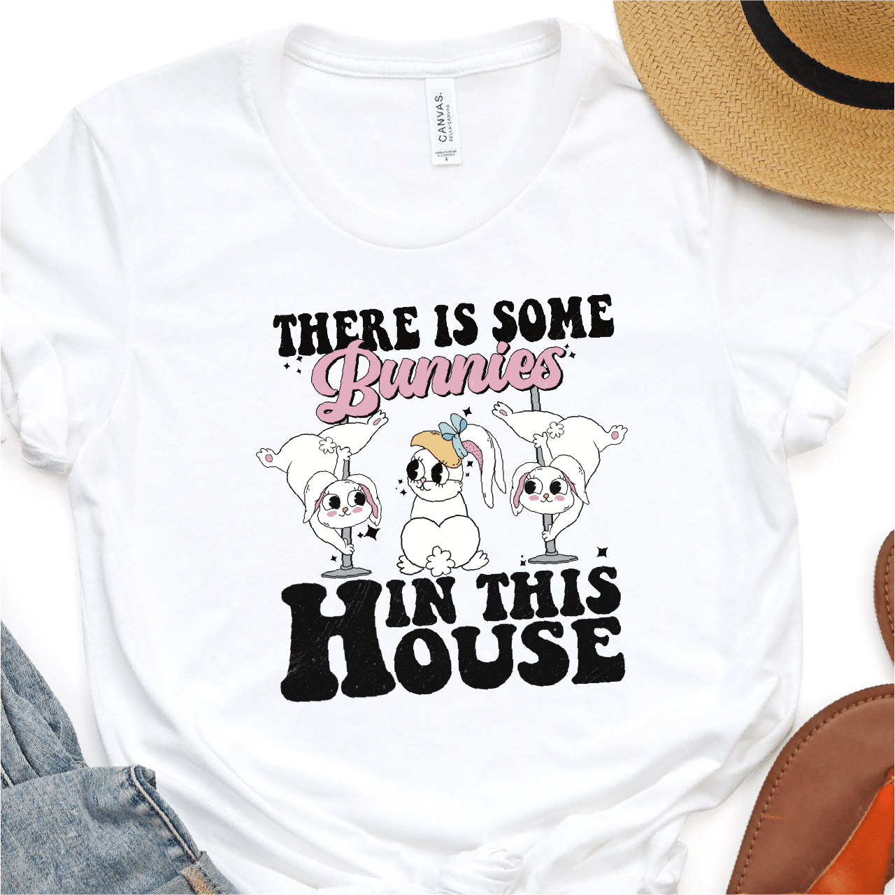 There's Some Bunnies In This House - Funny Easter- DTF Transfer - Nashville Design House