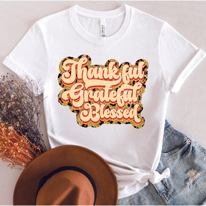 Thankful Grateful Blesse DTF Transfer - Nashville Design House