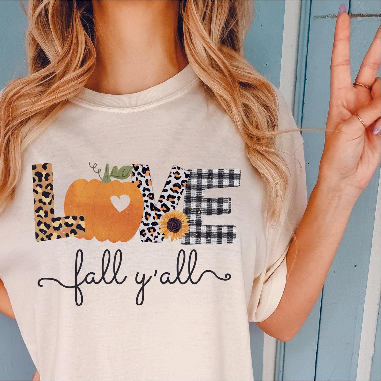 Love Fall Y'all DTF Transfer - Nashville Design House