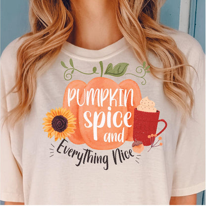 Pumpkin Spice & Everything Nice DTF Transfer - Nashville Design House