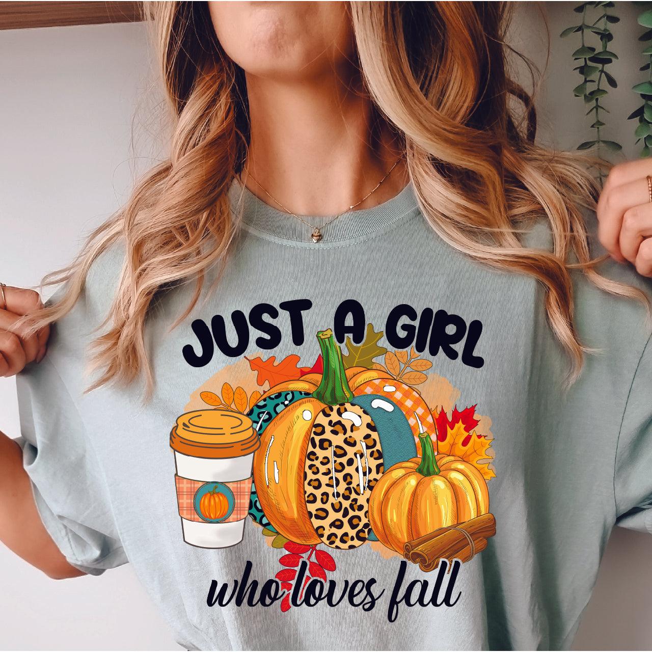 Just A Girl Who Loves Fall DTF Transfer - Nashville Design House