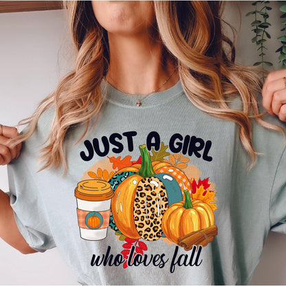 Just A Girl Who Loves Fall DTF Transfer - Nashville Design House