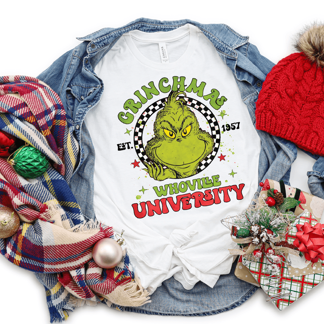 Grinchmas Whoville University DTF Transfer - Nashville Design House