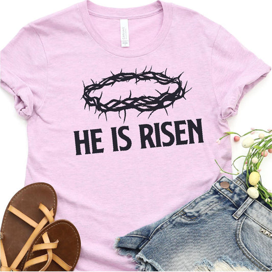 Bold Crown of Thorns He Is Risen DTF T-Shirt Transfer - Nashville Design House