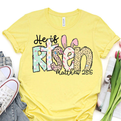 Colorful He Is Risen DTF T-Shirt Transfer - Nashville Design House