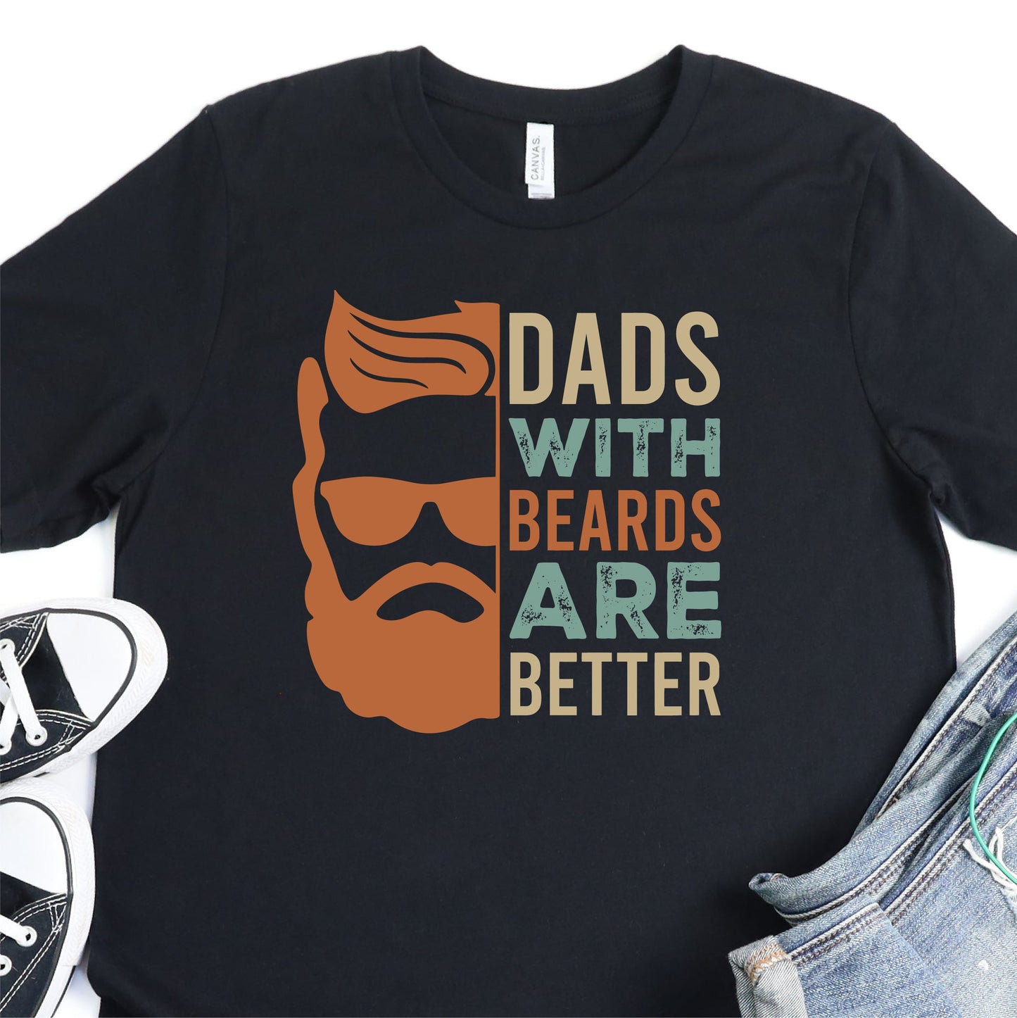 Dads With Beards Are Better - Father's Day Graphic T-Shirt - T-shirt T-Shirt For Dad Nashville Design House