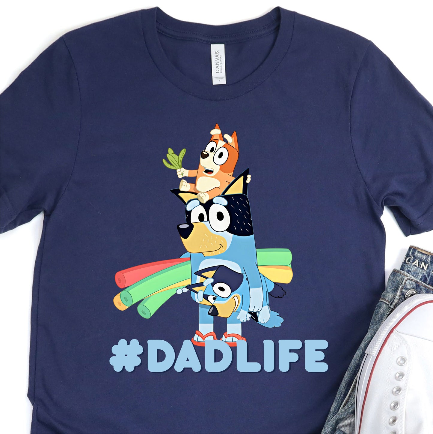 #Dadlife - Blue Dog - Hunting - Father's Day Graphic T-Shirt - T-shirt T-Shirt For Dad Nashville Design House