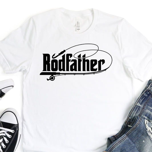 The Rodfather - Punny Shirts - Father's Day Graphic T-Shirt - T-shirt T-Shirt For Dad Nashville Design House