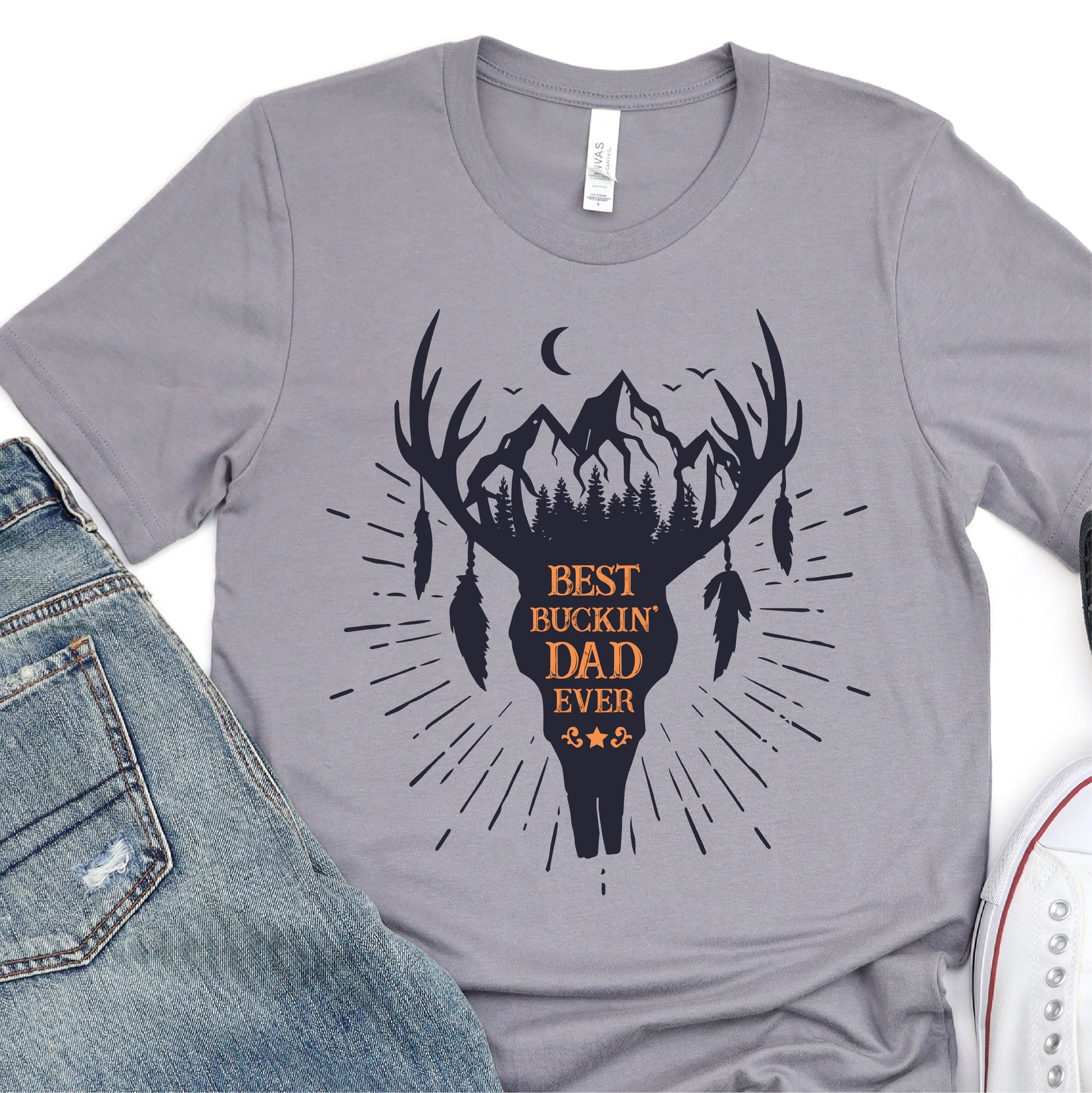 Best Buckin Dad Ever - Father's Day Graphic T-Shirt - T-shirt T-Shirt For Dad Nashville Design House