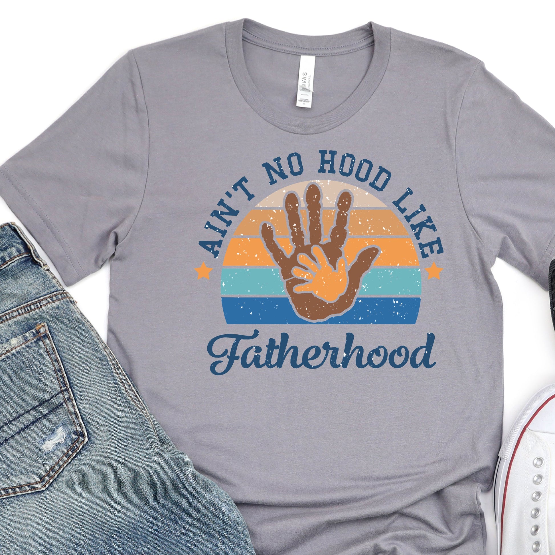 Ain't No Hood Like Fatherhood - Father's Day Graphic T-Shirt - T-shirt T-Shirt For Dad Nashville Design House