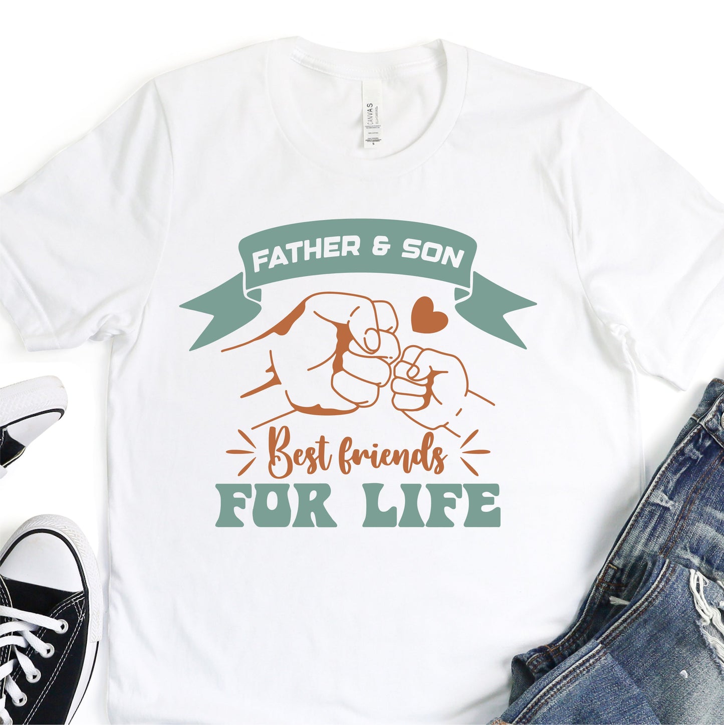 Father And Son, Best Friends For Life - Father's Day Graphic T-Shirt - T-shirt T-Shirt For Dad Nashville Design House