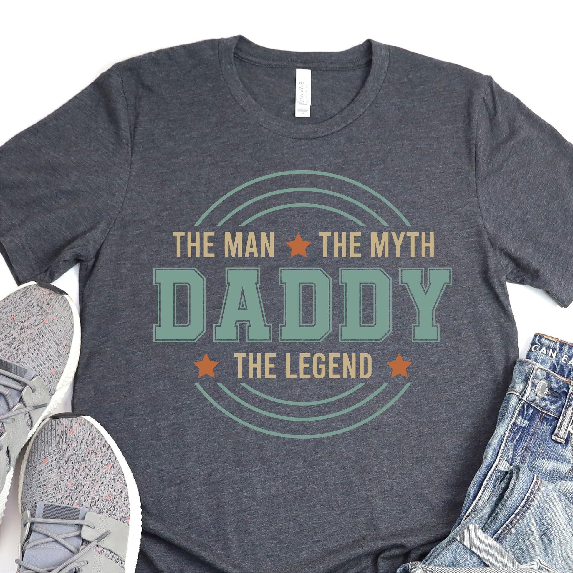 Daddy - The Man The Myth The Legend - Father's Day Graphic T-Shirt - T-shirt T-Shirt For Dad Nashville Design House