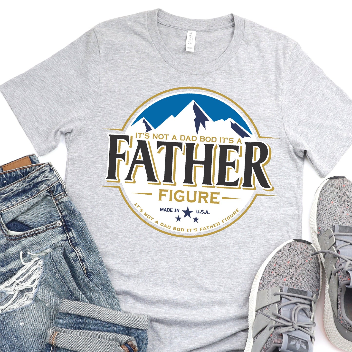 It's Not A Dad Bod, It's A Father Figure - Funny Beer - Father's Day Graphic T-Shirt - T-shirt T-Shirt For Dad Nashville Design House