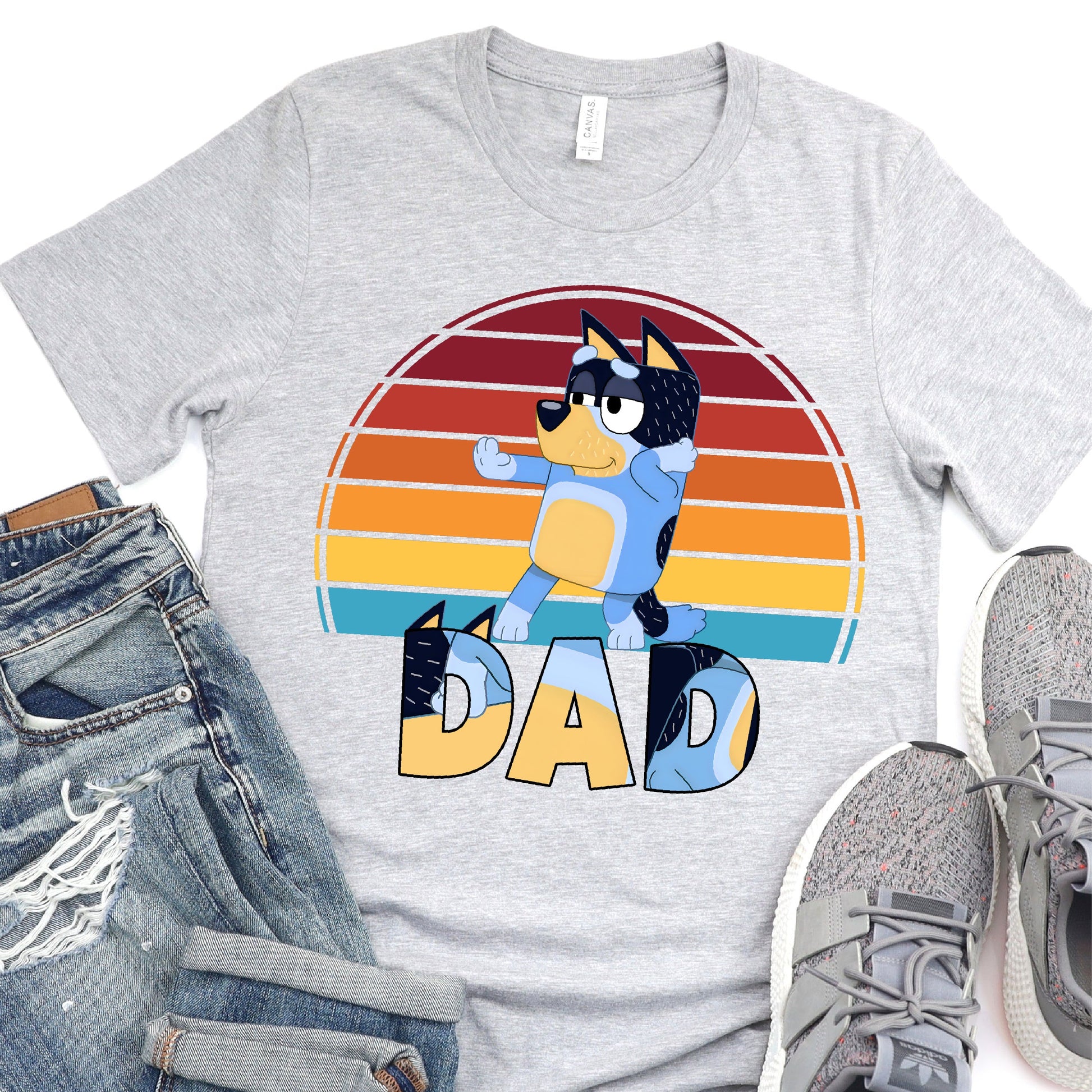 Classy Dad - Blue Dog - Father's Day Graphic T-Shirt - T-shirt T-Shirt For Dad Nashville Design House