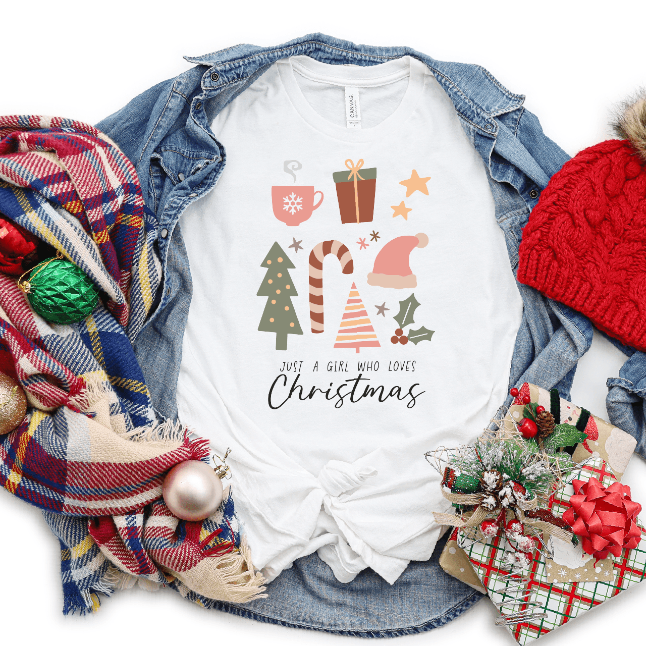 Just A Girl Who Loves Christmas DTF Transfer - Nashville Design House