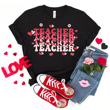 Teacher Valentine DTF Transfer Print, T-Shirt Transfer - Nashville Design House