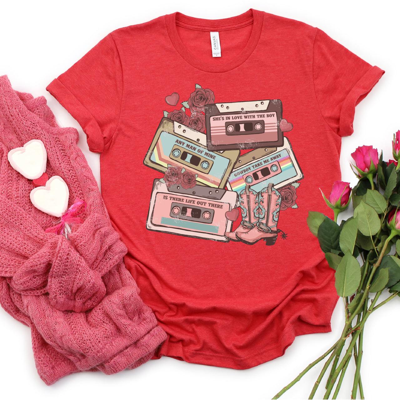 Valentine's Mix Tapes DTF Transfer Print, T-Shirt Transfer - Nashville Design House