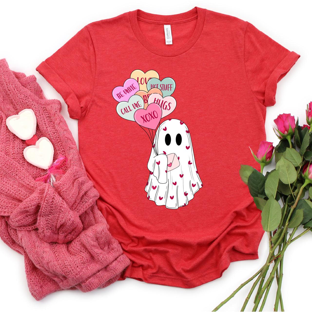 Valentine Ghost Candy Hearts DTF Transfer Print, T-Shirt Transfer - Nashville Design House