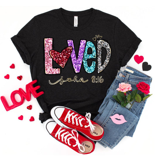 I Am Loved Valentine DTF Transfer Print, T-Shirt Transfer - Nashville Design House