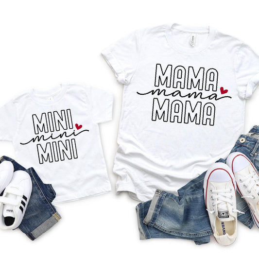 Mama + Mini Heart DTF T-shirt Transfer - Nashville Design House