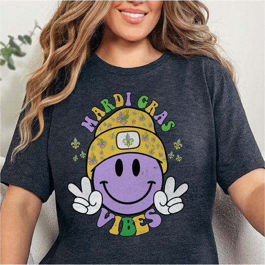 Mardi Gras Vibes DTF Transfer Print, T-Shirt Transfer - Nashville Design House