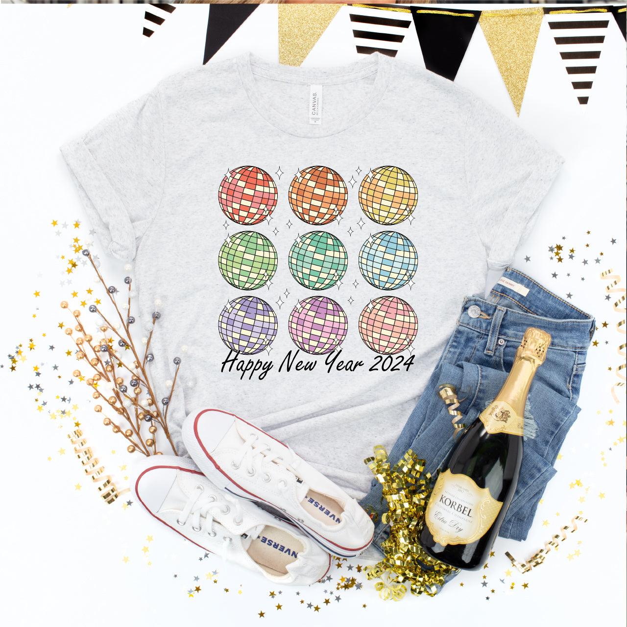 Happy New Year Disco DTF Transfer - Nashville Design House