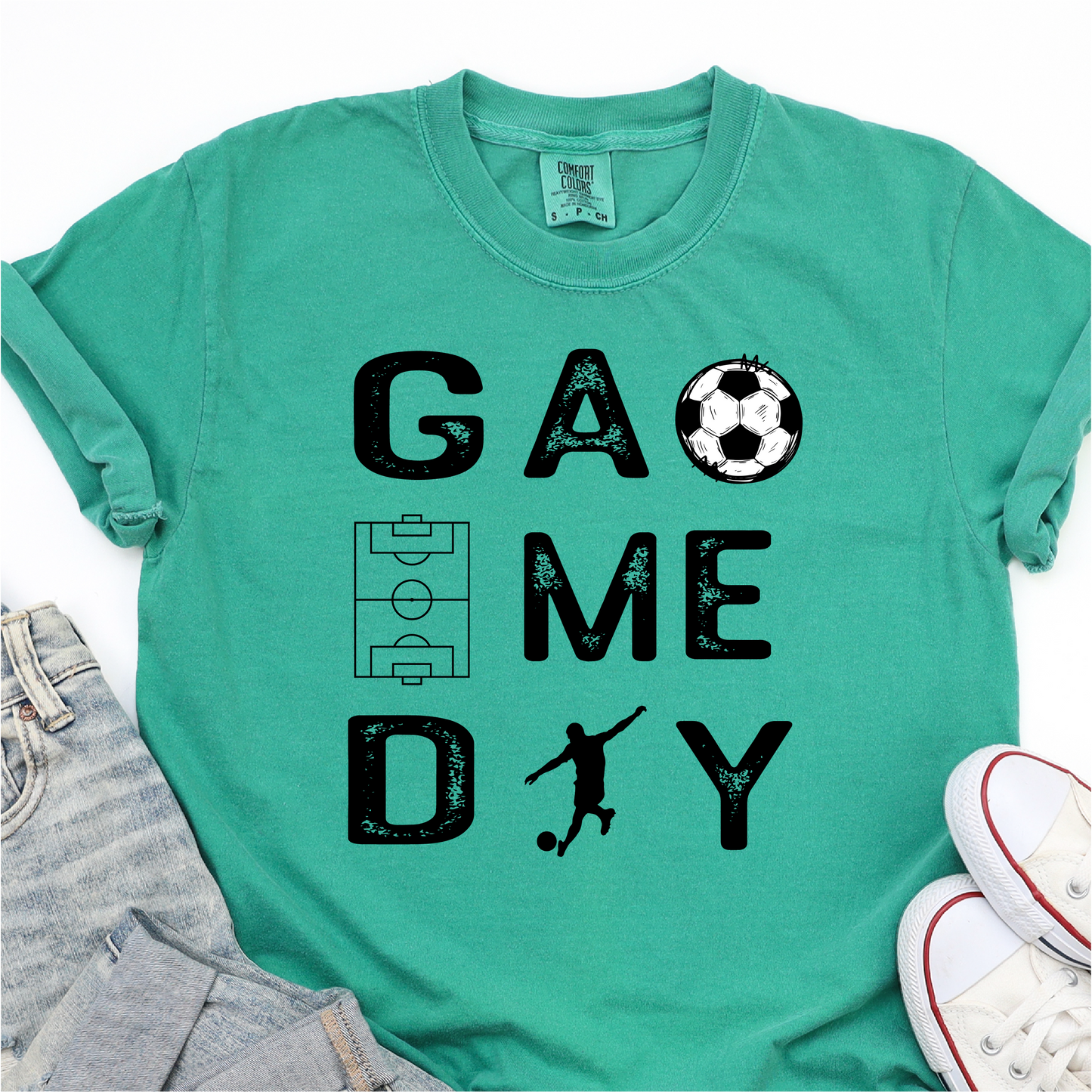 Game Day Icons - Soccer Graphic Tshirt - Soccer T-shirt Tshirt